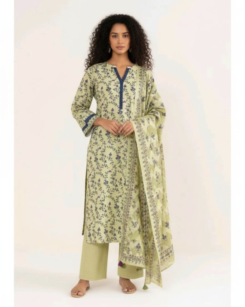 Sapphire 3 Piece Printed Lawn Suit – Elegant Summer Wear