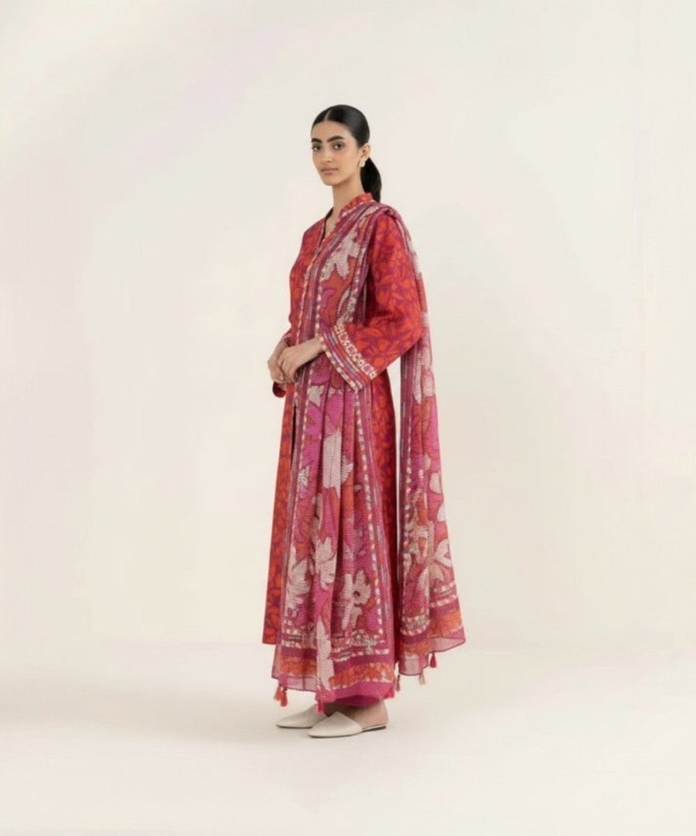 Sapphire 3 Piece Printed Lawn Suit – Soft Summer Collection