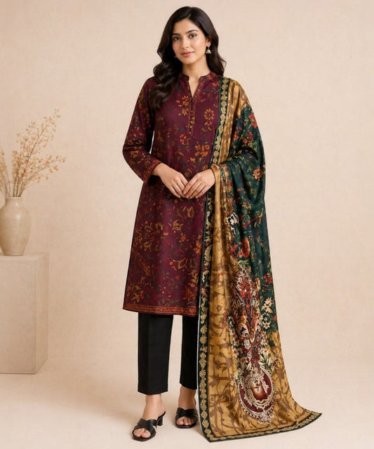 SAPPHIRE 3PIECE PRINTED LAWN SUIT