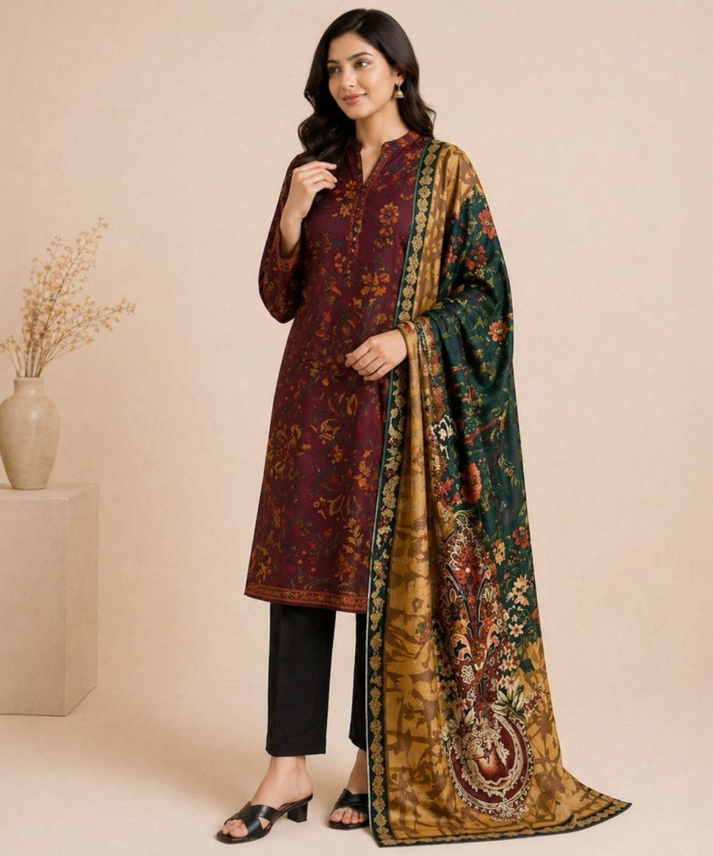 SAPPHIRE 3PIECE PRINTED LAWN SUIT