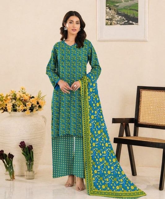 3 PIECE Beechtree Lawn Suit – Elegant Summer Collection