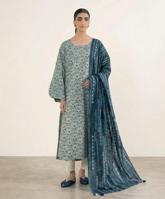 SAPPHIRE 3 PIECE PRINTED LAWN SUIT