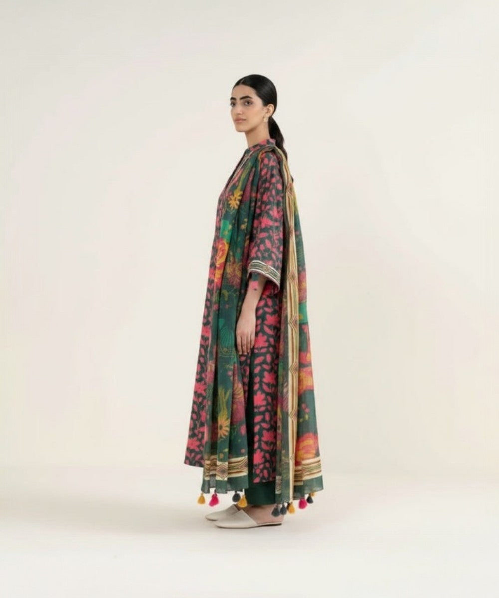 Sapphire 3 Piece Printed Lawn Suit – Soft Summer Collection