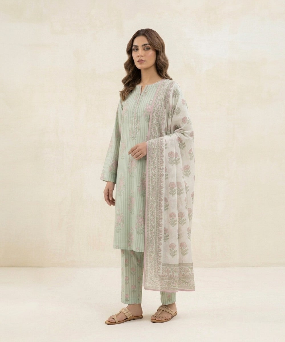3 PIECE Beechtree Lawn Suit – Elegant Summer Collection
