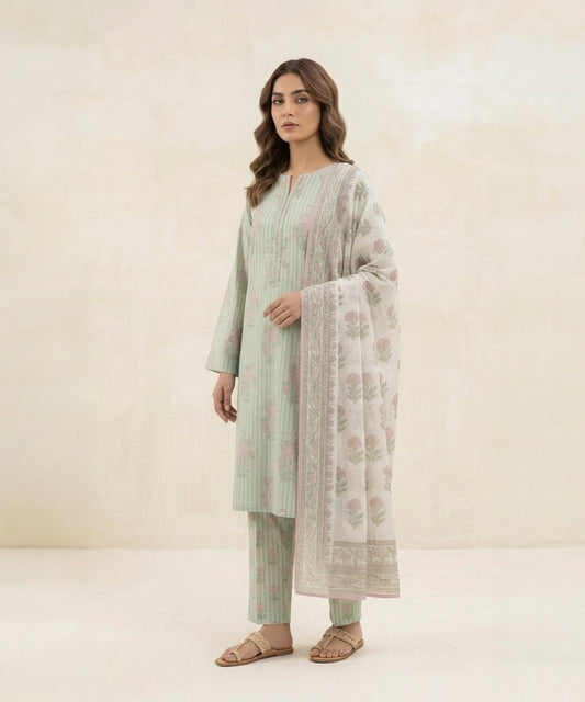 3 PIECE Beechtree Lawn Suit – Elegant Summer Collection