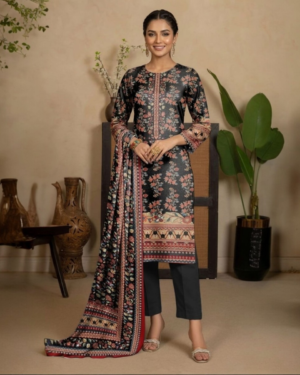 Graceful Printed Lawn Suit – Floral Classic
