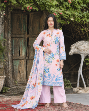 Zara Ali 3 Piece Unstitched Khaddar Suit – Winter Collection