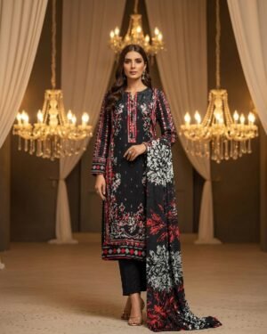 MOTIFZ 3 Piece Unstitched Khaddar Suit – Winter Collection