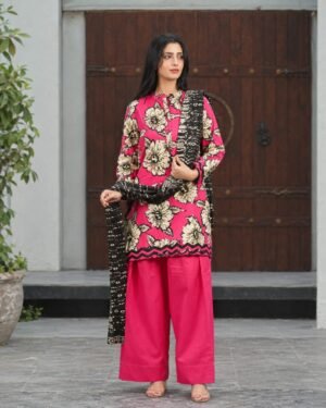 Zara Ali 3 Piece Unstitched Khaddar Suit – Winter Collection